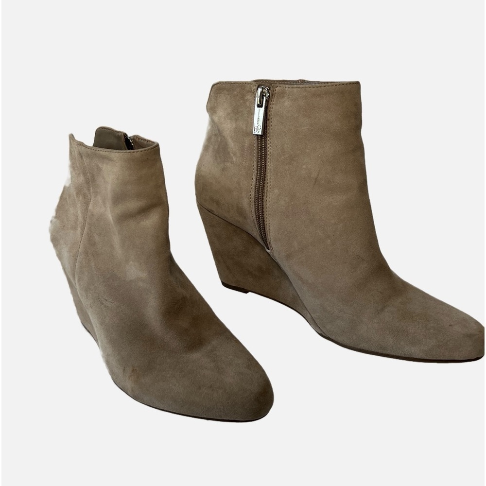 Jessica Simpson Tan Ronica Suede Zip Up Ankle Bootie Womens Size 8.5 - Picture 2 of 10
